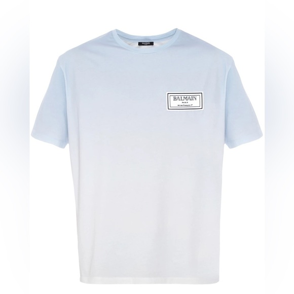 Balmain Gradient Tee Shirt Blue - Picture 1 of 8